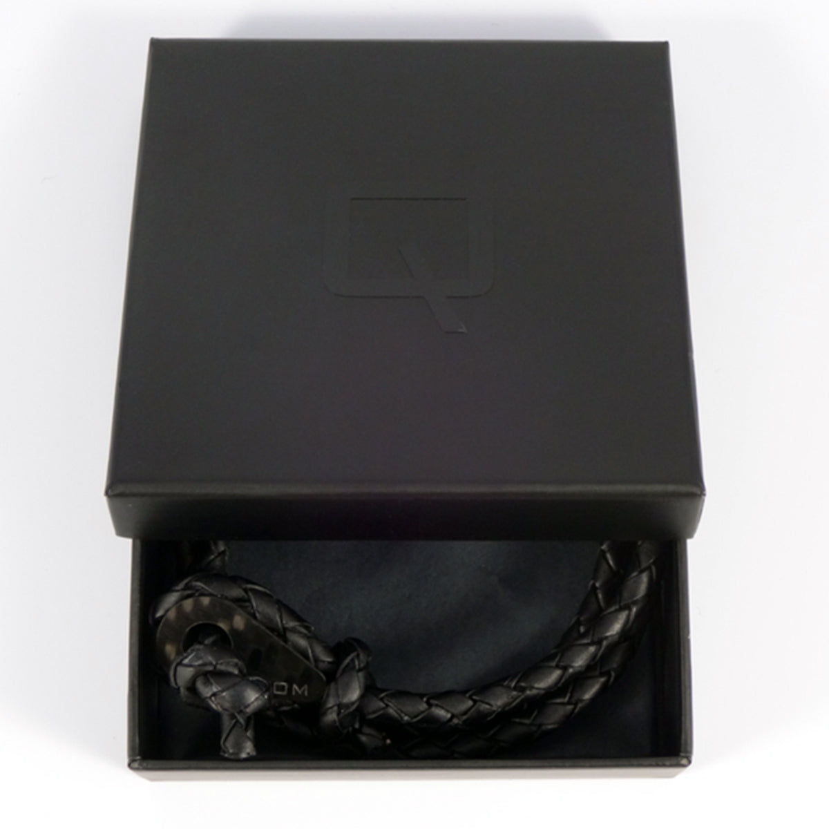 NAVARRA | Leder geflochten Schwarz Vintage 3-fach