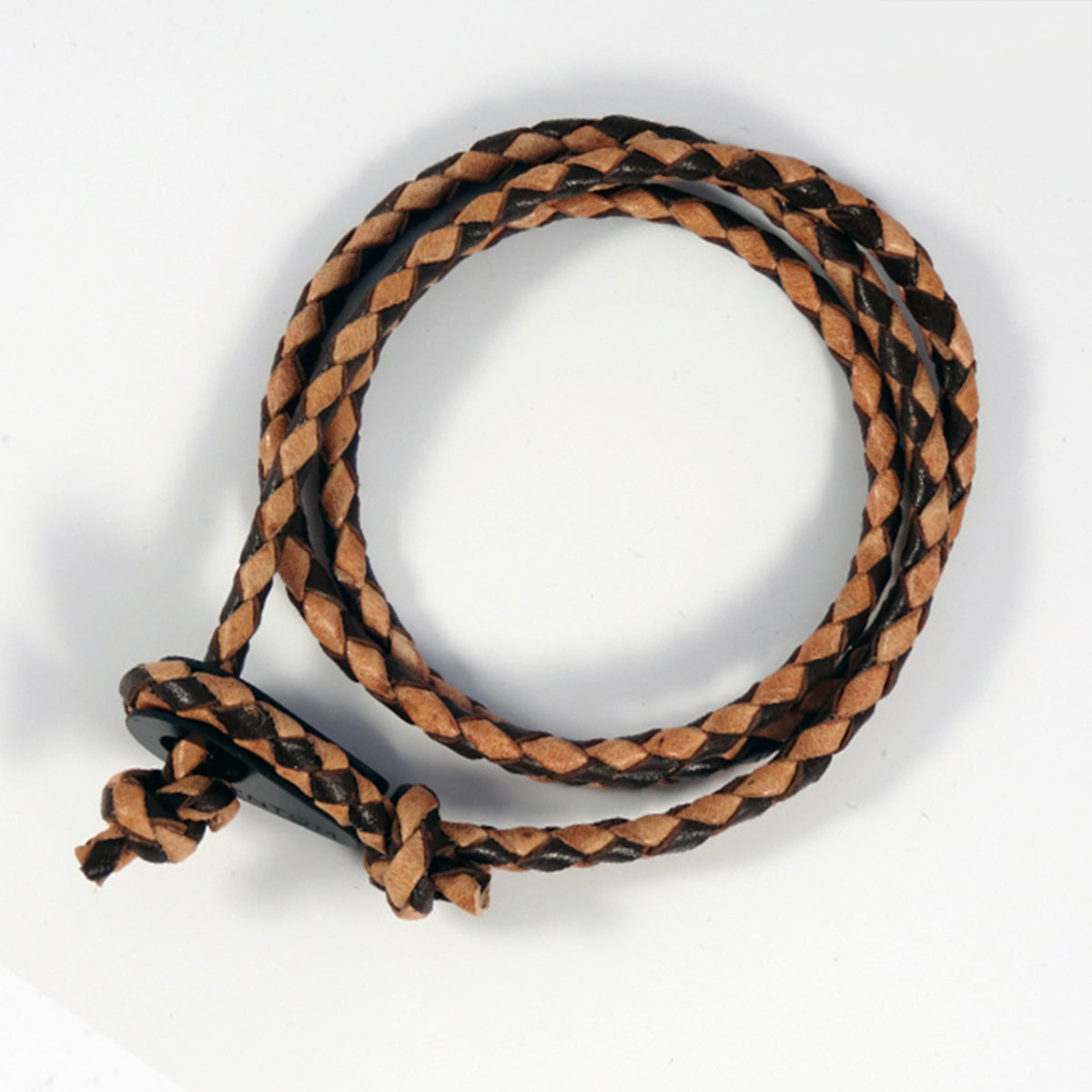 PEKING | Leder geflochten Braun Natur 3-fach